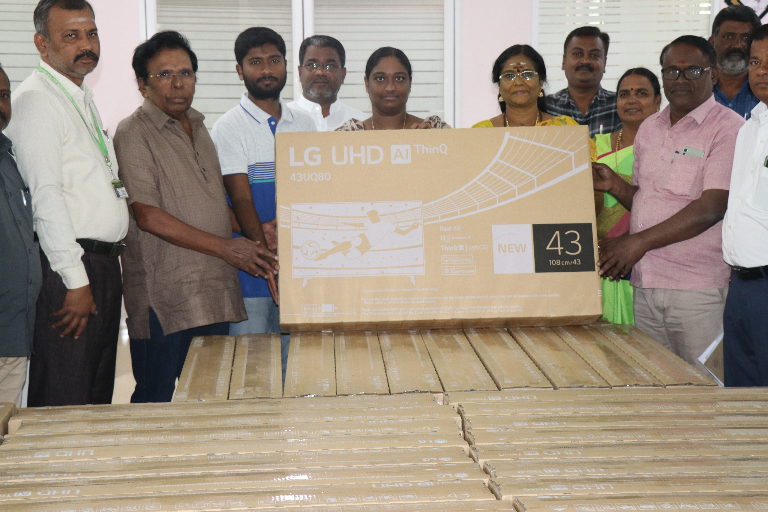 IVDP Distributed 211 Smart Tv To Govt.schools In Krishnagiri District